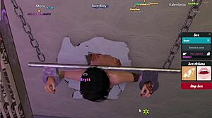 Special sex party with gloryhole theme and cartoon decorations