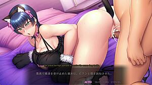 Asian cat girl gets naughty in missionary position