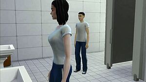 Colegiala sucks her classmate’s cock during break in wild outdoor action