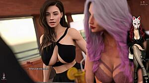 Cartoon adult movie with cosplayers playing naughty games on a yacht