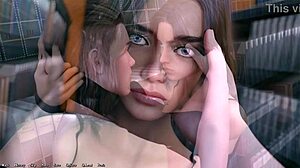 Hot Married Busty Teacher Kisses Deep in Library Scene