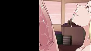 Tsunade's deep throat in Naruto