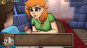 HornyCraft parody game with best handjob and more