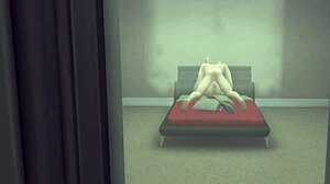 Sims ladyboy gets fucked by BWC in POV style