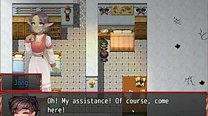 Helping the princess cum all night in a harem game