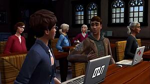 A hot and steamy orgy in The Sims 4