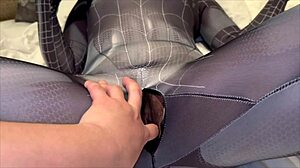 Amateur couple’s kinky sex session with cosplay twist