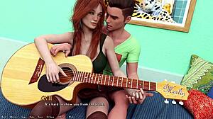Being a Dik 23 - Busty Red Head Sorority President Gets Titty Fucked by Big Cock