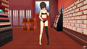 hey, check this 19-year-old megumin cosplayer getting sensual in a konosuba show. her costume and moves are just wild!