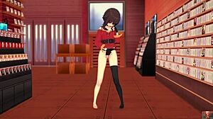 hey, check this 19-year-old megumin cosplayer getting sensual in a konosuba show. her costume and moves are just wild!