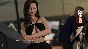 Public animation with hot college girls playing poker and getting naughty