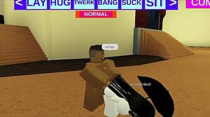 Emo chick wants to get fucked in Roblox condo