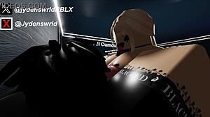 Roblox cartoon porn: Pretty blonde gets rough treatment from BBC