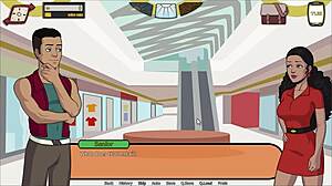 Visual novel-style adult cartoon with dating sim elements