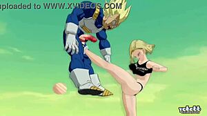 Android 18's hardcore ballbusting and femdom BDSM scenes