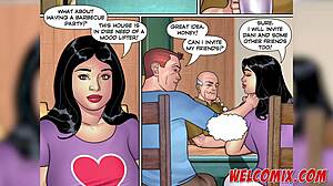 hey girls, keep dancin’ that funky beat at the bbq, makin’ the old pervert pop off