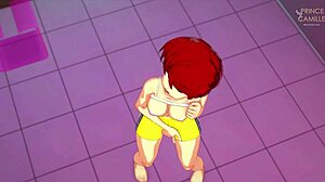 Ranma Saotome's self-discovery of her female body and orgasm