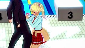 Wanna watch this hentai girl stroke by the pool?