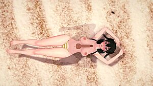 3D hentai featuring big boobs and titfuck with an amateur girl named Nanami