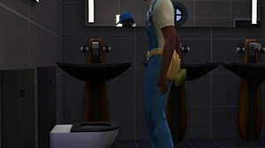 Beautiful dancer at the club has a hot interracially charged experience with a janitor