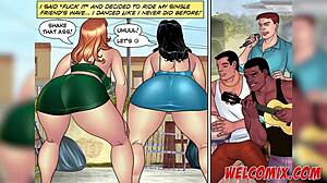 Naughty girls dancing funk at the BBQ party pops