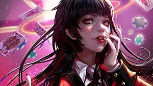 Jabami Yumeko's cheating game: a foot fetish journey