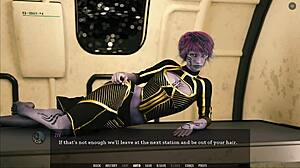 Hentai game with busty redhead translator and monster cock