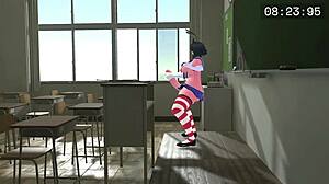 Futanari's public display of lust