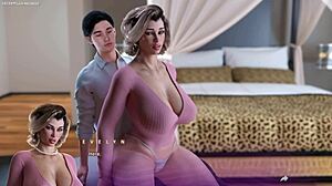 Stepmoms surprise visit leads to steamy big cock action