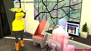 Bulma finds stepson masturbating and teaches him hardcore sex