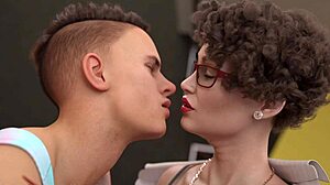 Beautiful woman with perfect body plays erotic video game