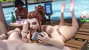 man, i can’t even talk right, this 3d sfm deepthroat comp is wild