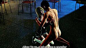 la academia del ocio with ingrid alina. john bangs big tits in 3d college creampie.