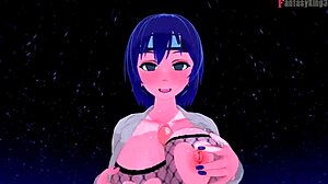3D animated Anko Mitarashi in hot Naruto action