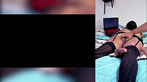 reacting to steamy hentai with cum in throat while stepbrother plays with my ass!