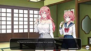 Walking into H House, I see my childhood friend stripping naked. Mom's old pal and her daughter watch in Inari S1E1!