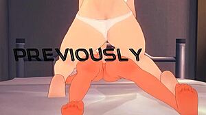 Android 18 in steamy POV action behind Krillin's back