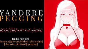 F4M erotic audio: Yandere Pegging with Femdom