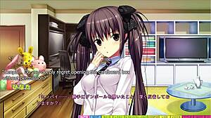 Hinata route in Tenioha 2 - Body pillow fucking scene