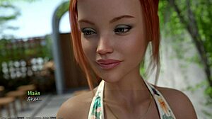 Beautiful woman with perfect body plays erotic video game