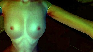 3D animated girlfriend Janna gets jiggy with it outdoors