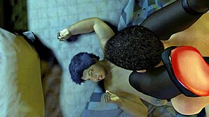 Beautiful black woman with nice breast and big ass fucked on the bed