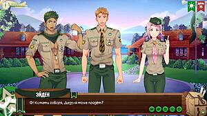 Gay teen friends enjoy beach trip in Game Friends Camp