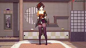 See through the action in Chiori's free POV hentai