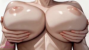 Mitsuki's big boobs cum on close-up POV AI.3D