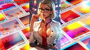 Voluptuous anime babes dominate the street in 3D