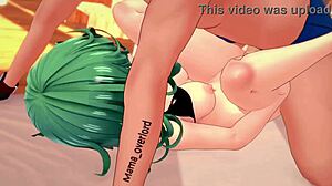 Tatsumaki in bikini and fishnets