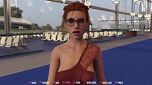 college kings 2 ape route starts with busty redhead off the plane