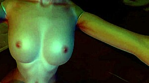 3D animated girlfriend Janna gets jiggy with it outdoors
