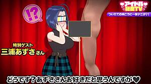 Azusa在3D本子中的口交，激烈吸精动作。